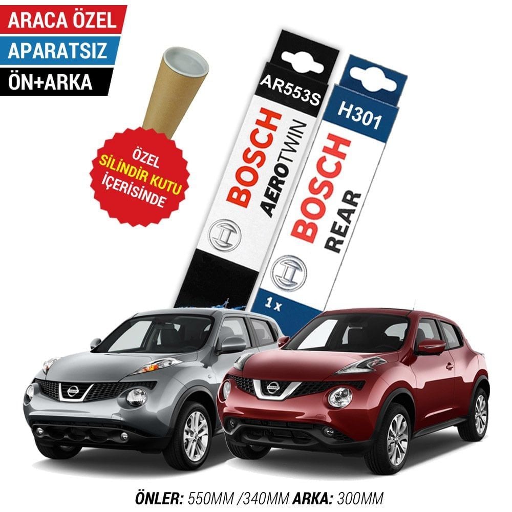 Nissan Juke Ön Arka Silecek Seti (2010-2016) Bosch Aerotwin