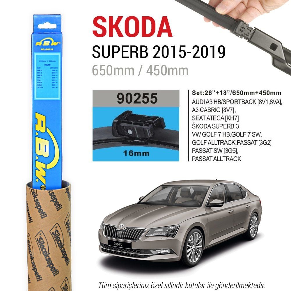 Skoda Superb RBW Muz Silecek Takımı (2015-2023)