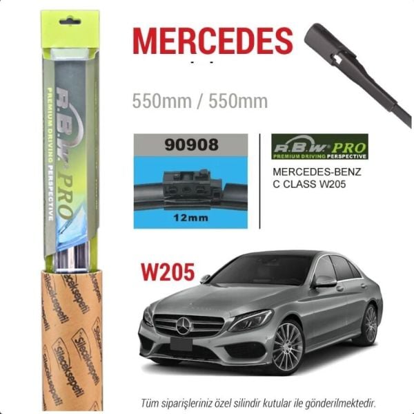 Mercedes C Serisi W205 RBW Pro Muz Silecek (2016-2020)