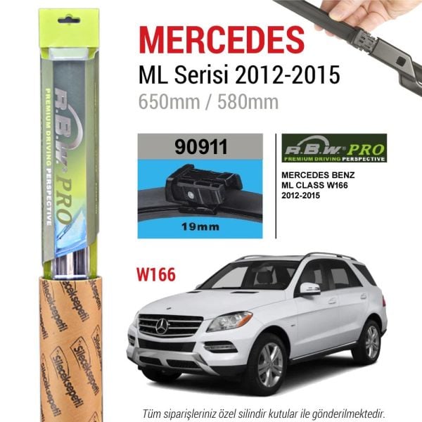 Mercedes ML W166 RBW Pro Muz Silecek (2012-2015)