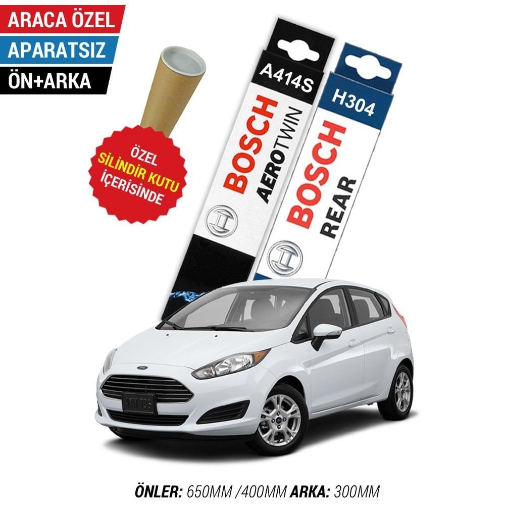 Ford Fiesta Ön Arka Silecek (2008-2017) Bosch Aerotwin