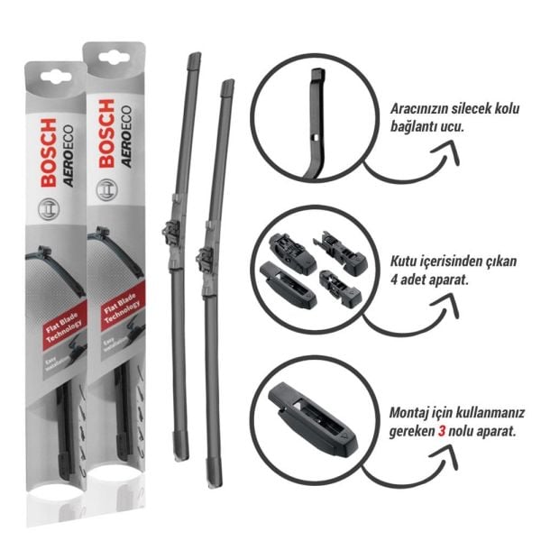 Renault Clio 3 Muz Silecek (2006-2011) Bosch Aeroeco