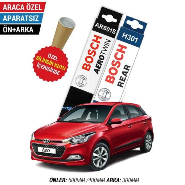 Hyundai i20 Ön Arka Silecek (2015-2020) Bosch Aerotwin