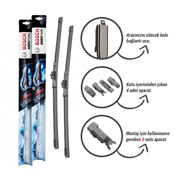 Opel Corsa E Ön Arka Silecek (2015-2020) Bosch Aerotwin Plus