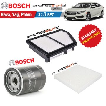 Honda Civic 1.6 FC5 Bosch / Sion Filtre Bakım Seti (2017-2021)