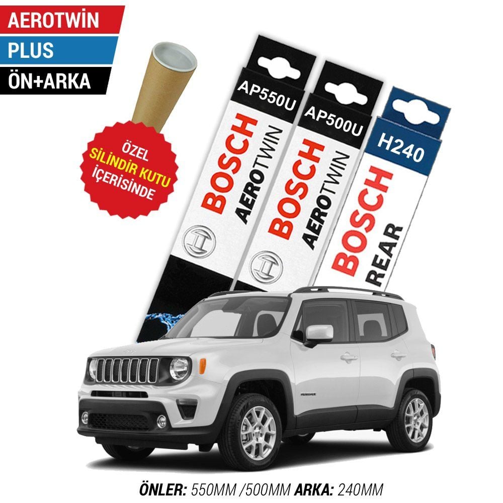 Jeep Renegade Ön Arka Silecek (2014-2024) Bosch Aerotwin Plus