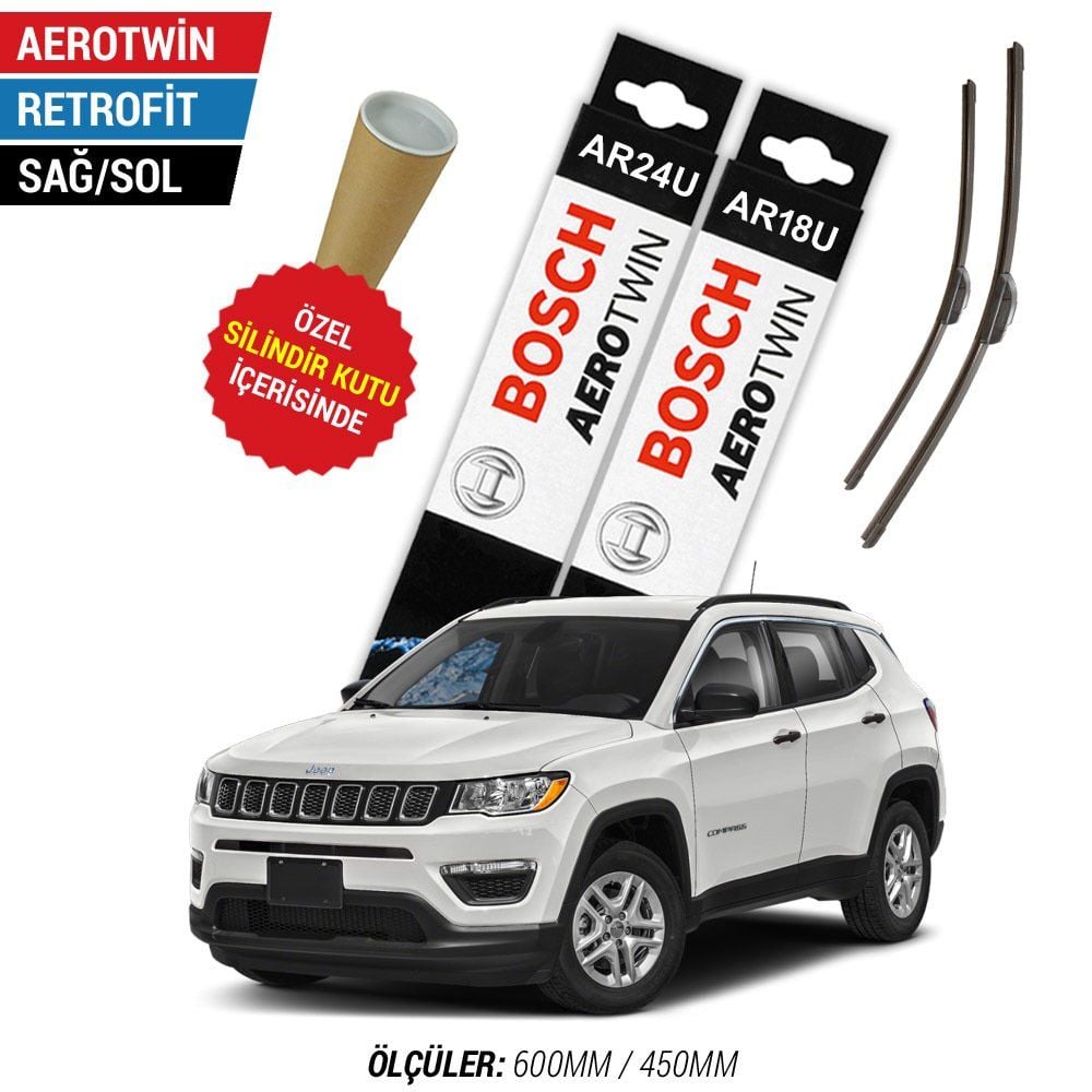 Jeep Compass Silecek Takımı (2017-2020) Bosch Aerotwin