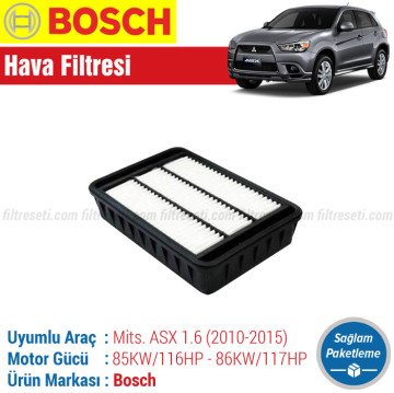 Mitsubishi ASX 1.6 Bosch Filtre Bakım Seti (2010-2015) Hava-Yağ-Standart Polen