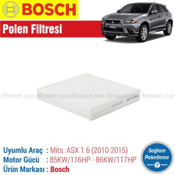 Mitsubishi ASX 1.6 Bosch Filtre Bakım Seti (2010-2015) Hava-Yağ-Karbonlu Polen