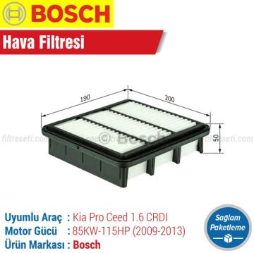 Kia Pro Ceed 1.6 CRDI Bosch Filtre Bakım Seti (2008-2013)
