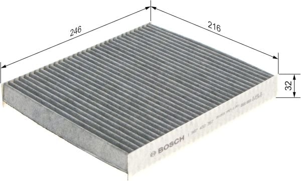 Skoda Fabia 1.4 Bosch Karbonlu Polen Filtresi 2008-2014