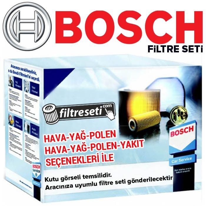 Volvo V40 1.6 D2 Dizel Bosch Filtre Bakım Seti (2013-2016) Hava-Yağ-Polen-Yakıt