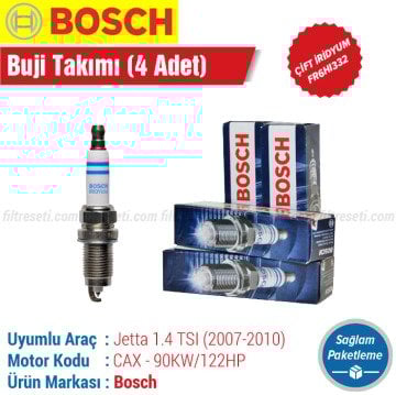 VW Jetta 1.4 TSI Bosch Çift İridyum Buji Takımı (2007-2010)