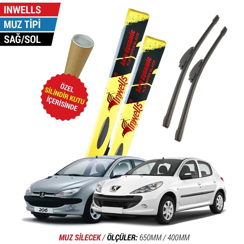 Peugeot 206 / 206+ İnwells Muz Silecek Takımı (2000-2014)
