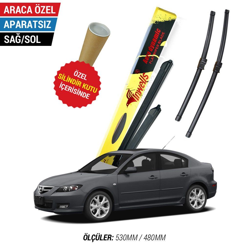 Mazda 3 Sedan İnwells Muz Silecek Takımı (2004-2008)