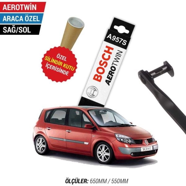 Renault Scenic Silecek Seti (2003-2005) Bosch Aerotwin A957S