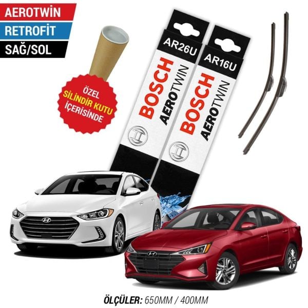 Hyundai Elantra Silecek (2016-2023) Bosch Aerotwin Retrofit