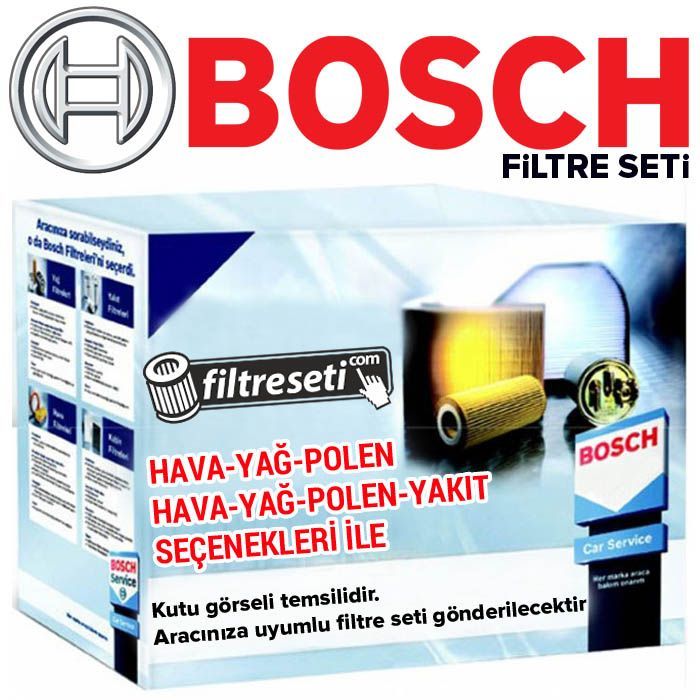BMW 3.20 D Bosch Filtre Bakım Seti (E90 2006-2012) Hava-Yağ-Polen