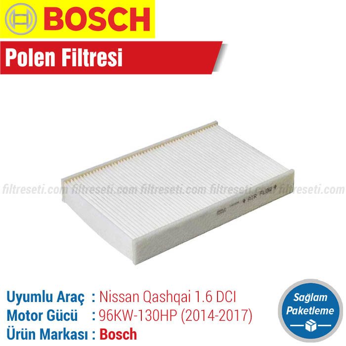 Nissan Qashqai 1.6 DCI Bosch Polen Filtresi (2014-2018)