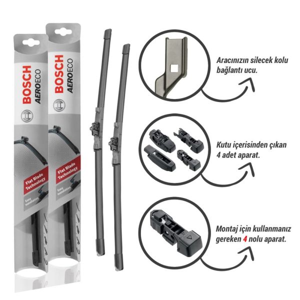 Honda Civic Muz Silecek (2022-2024 FE) Bosch Aeroeco