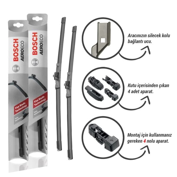 Honda Civic Silecek (2022-2025 FE) Bosch Aeroeco